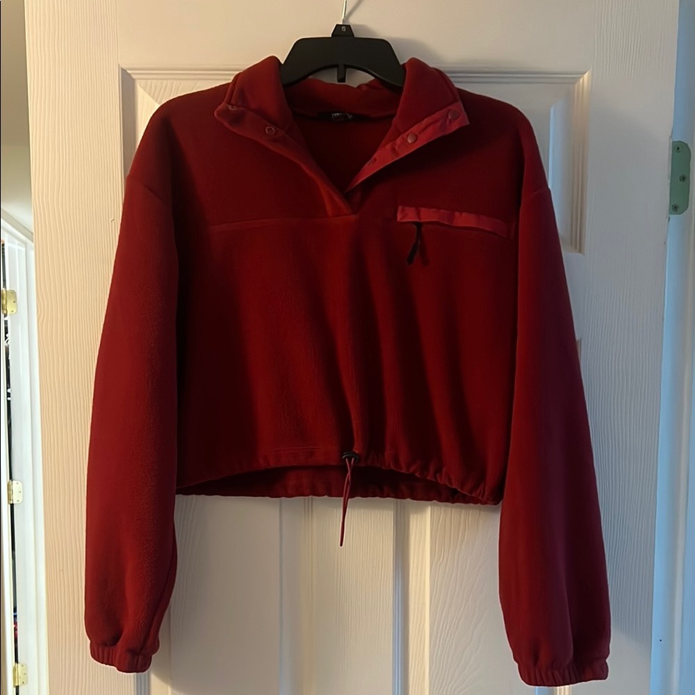 Forever 21 Scarlet Fleece Pullover